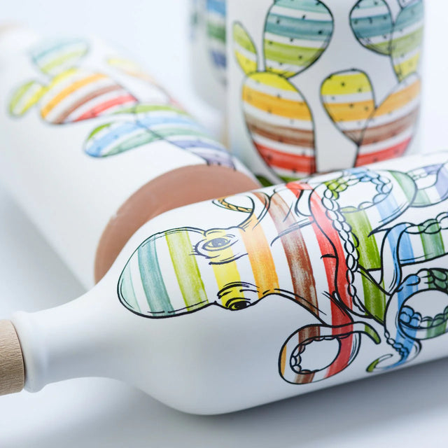 Frantoio Muraglia Octopus Pop Art Ceramic Bottle Intense Fruity Coratina Extra Virgin Olive Oil 500ml