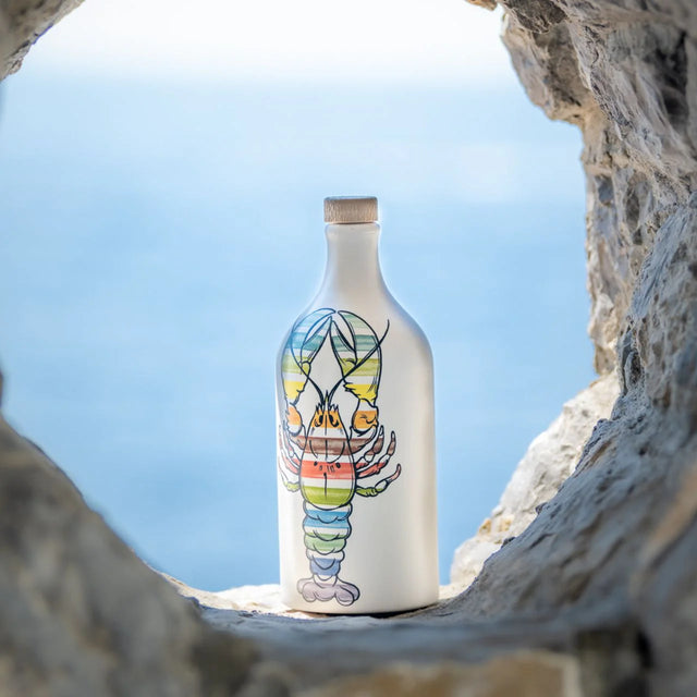 Frantoio Muraglia Lobster Pop Art Ceramic Bottle Intense Fruity Coratina Extra Virgin Olive Oil 500ml