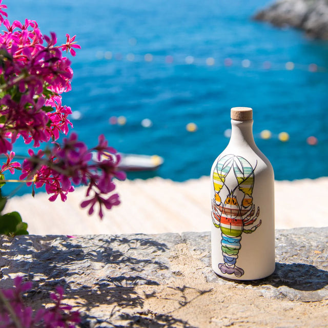 Frantoio Muraglia Lobster Pop Art Ceramic Bottle Intense Fruity Coratina Extra Virgin Olive Oil 500ml