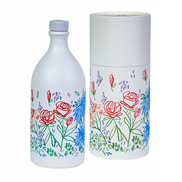 Frantoio Muraglia Flower Field Glass Bottle Intense Fruity Coratina Extra Virgin Olive Oil 500ml