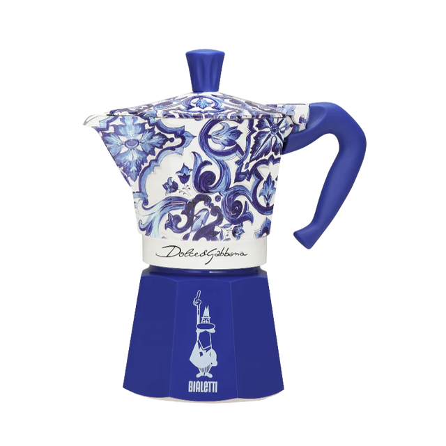 Bialetti Dolce & Gabbana Moka Express Blue Mediterranean Stovetop Coffee Maker