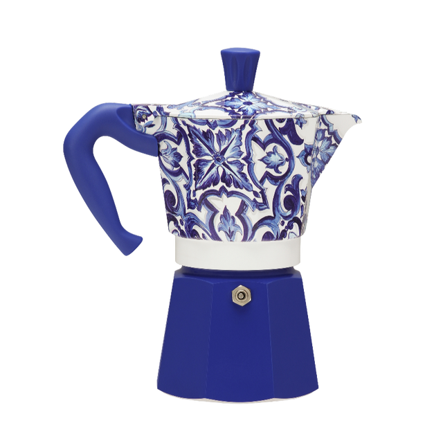 Bialetti Dolce & Gabbana Moka Express Blue Mediterranean Stovetop Coffee Maker