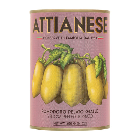 Attinese italian yellow plum tomatoes retro styled tin 400g