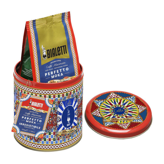 Bialetti Dolce & Gabbana Sicilian Cart Perfetto Moka Irresistibile Ground Coffee 200g Tin