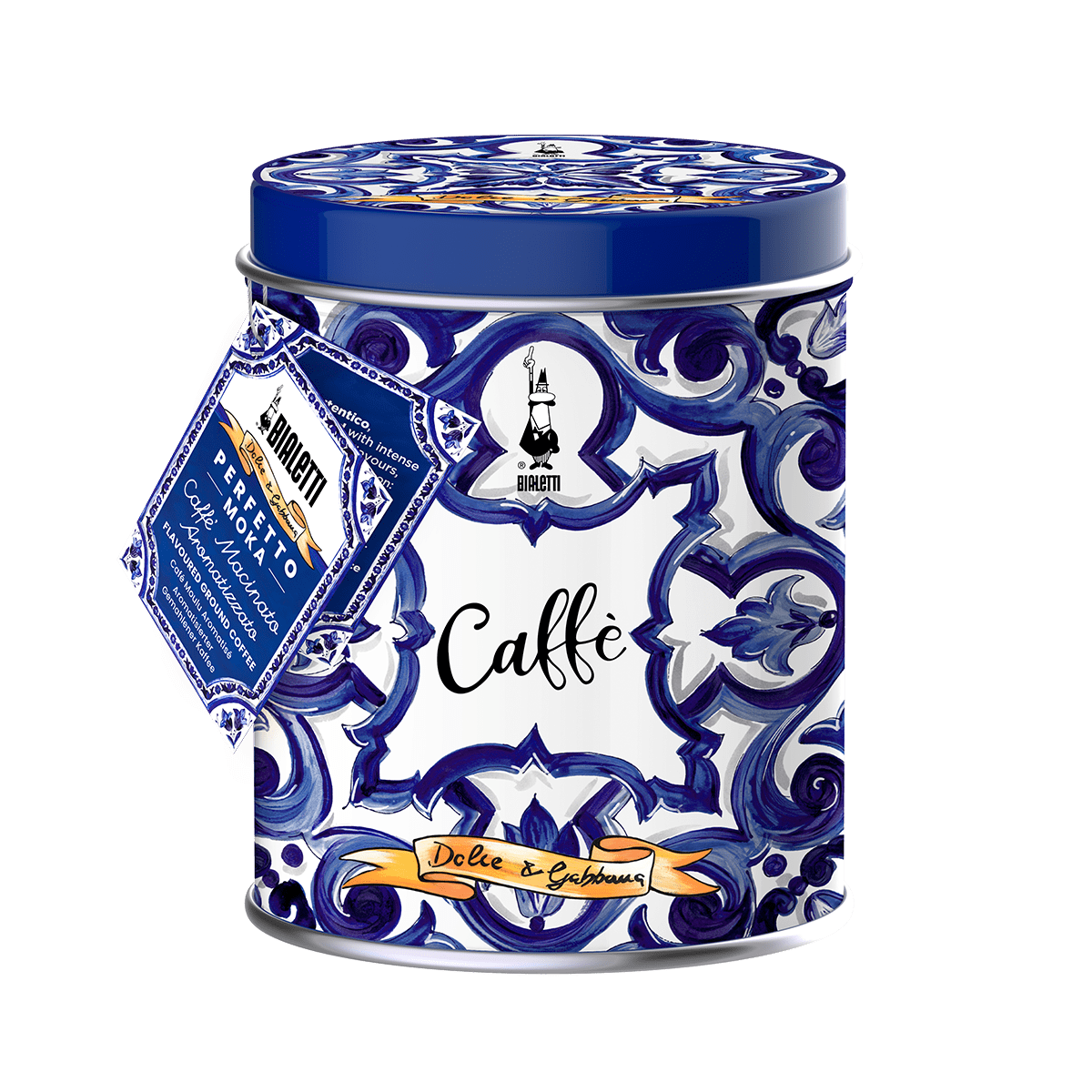 Bialetti Dolce & Gabbana Blue Mediterranean Perfetto Moka Autentico Ground Coffee 200g Tin