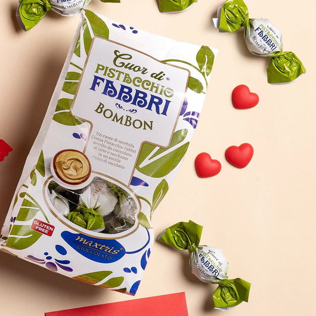 Fabbri Cuor di Pistachio Bombon Chocolate Praline 120g