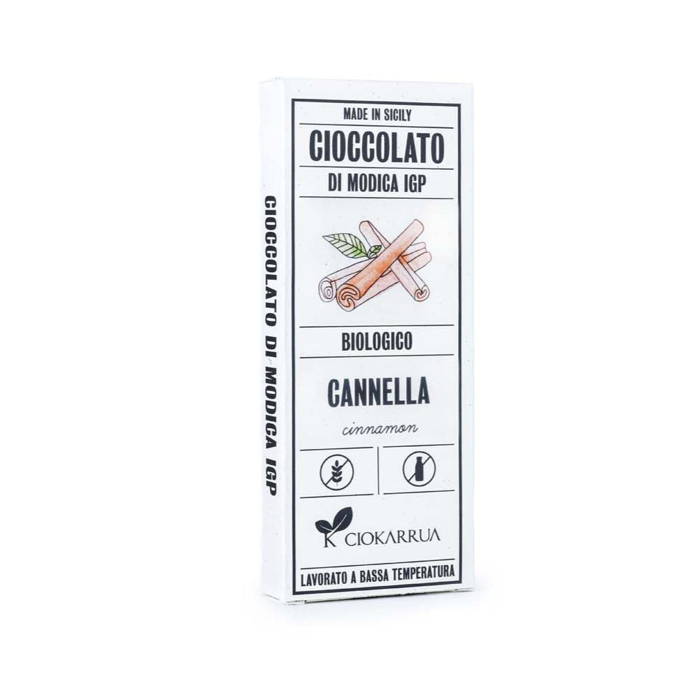 Ciokarrua Cinnamon Organic Chocolate of Modica 68g