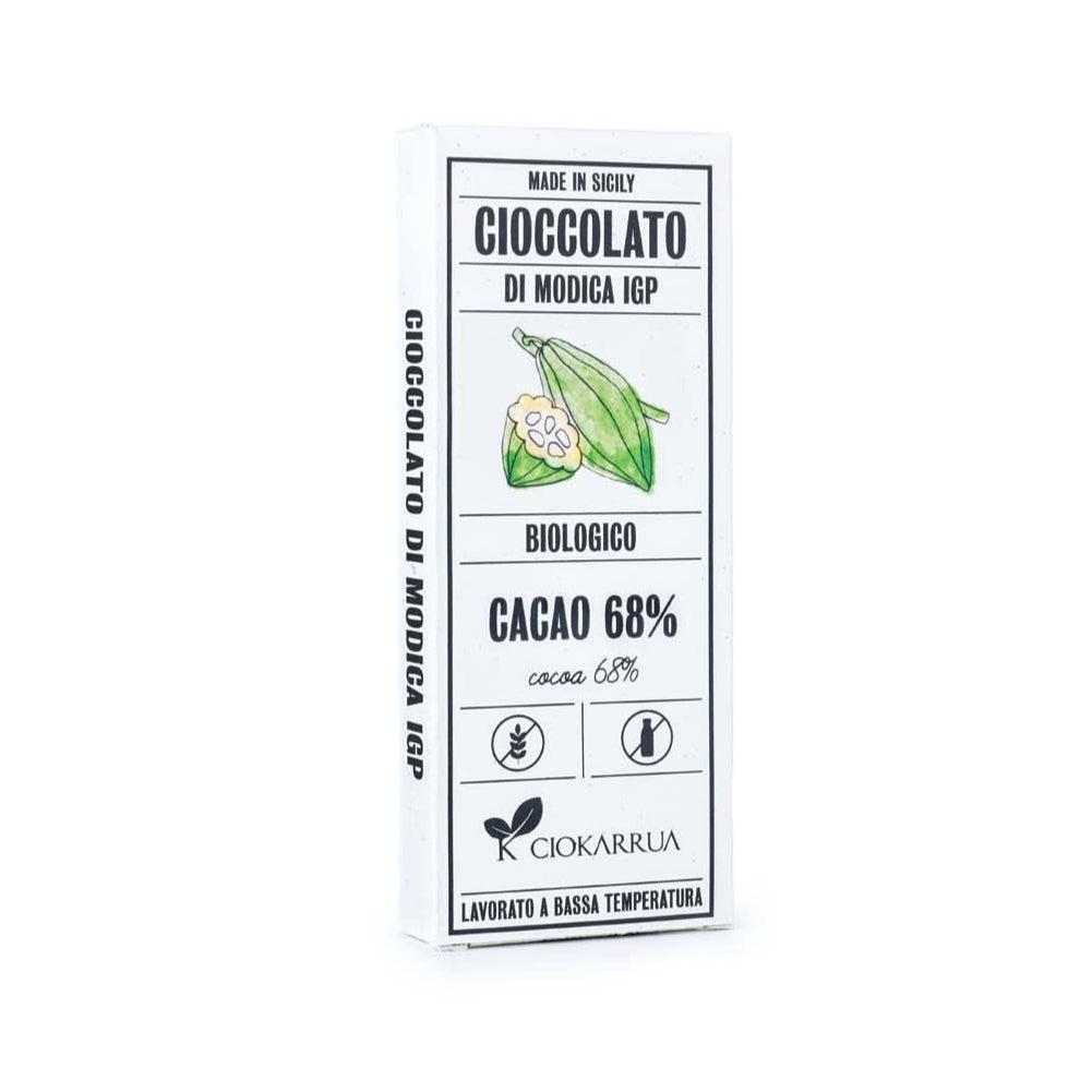 Ciokarrua Cacao 68% Organic Chocolate of Modica 68g