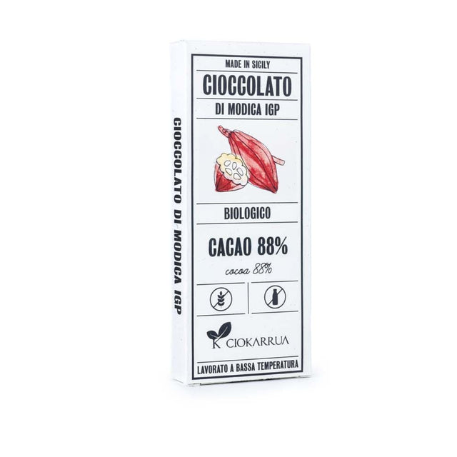 Ciokarrua Cacao 88% Organic Chocolate of Modica 68g