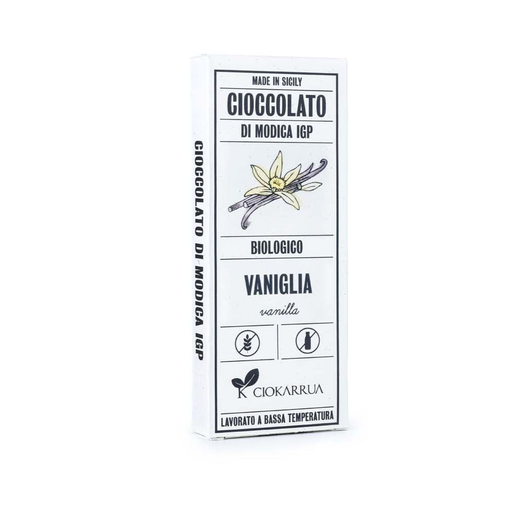 Ciokarrua Vanilla Organic Chocolate of Modica 68g