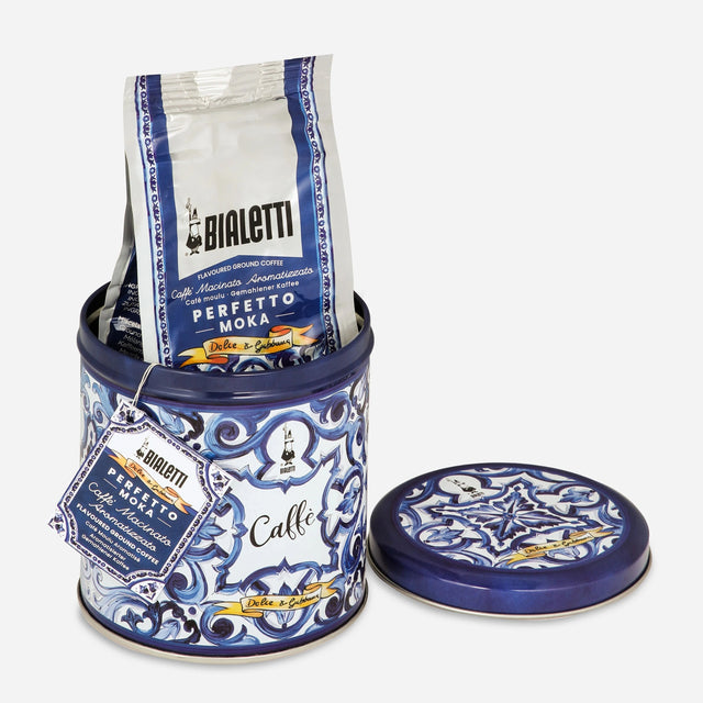 Bialetti Dolce & Gabbana Blue Mediterranean Perfetto Moka Autentico Ground Coffee 200g Tin