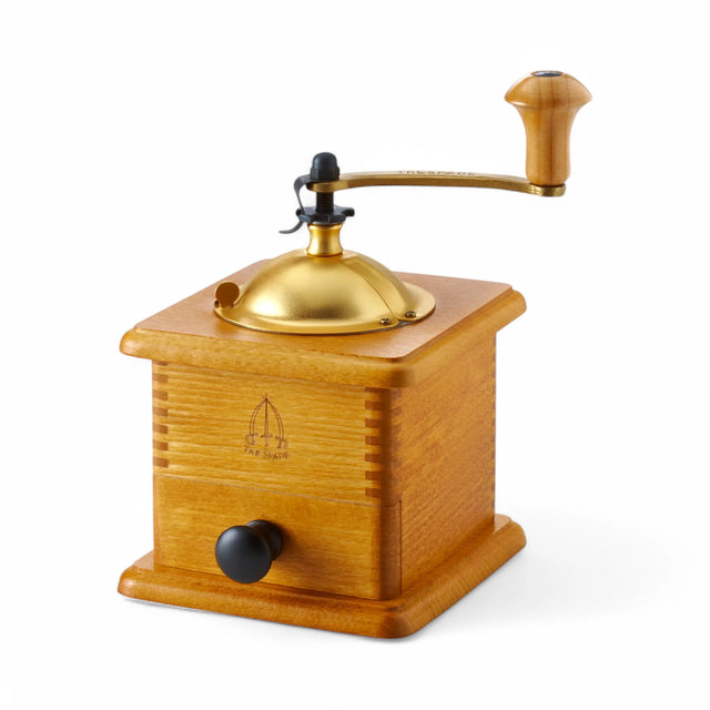 Tre Spade Manual Hand Crank Wooden Coffee Grinder with Drawer
