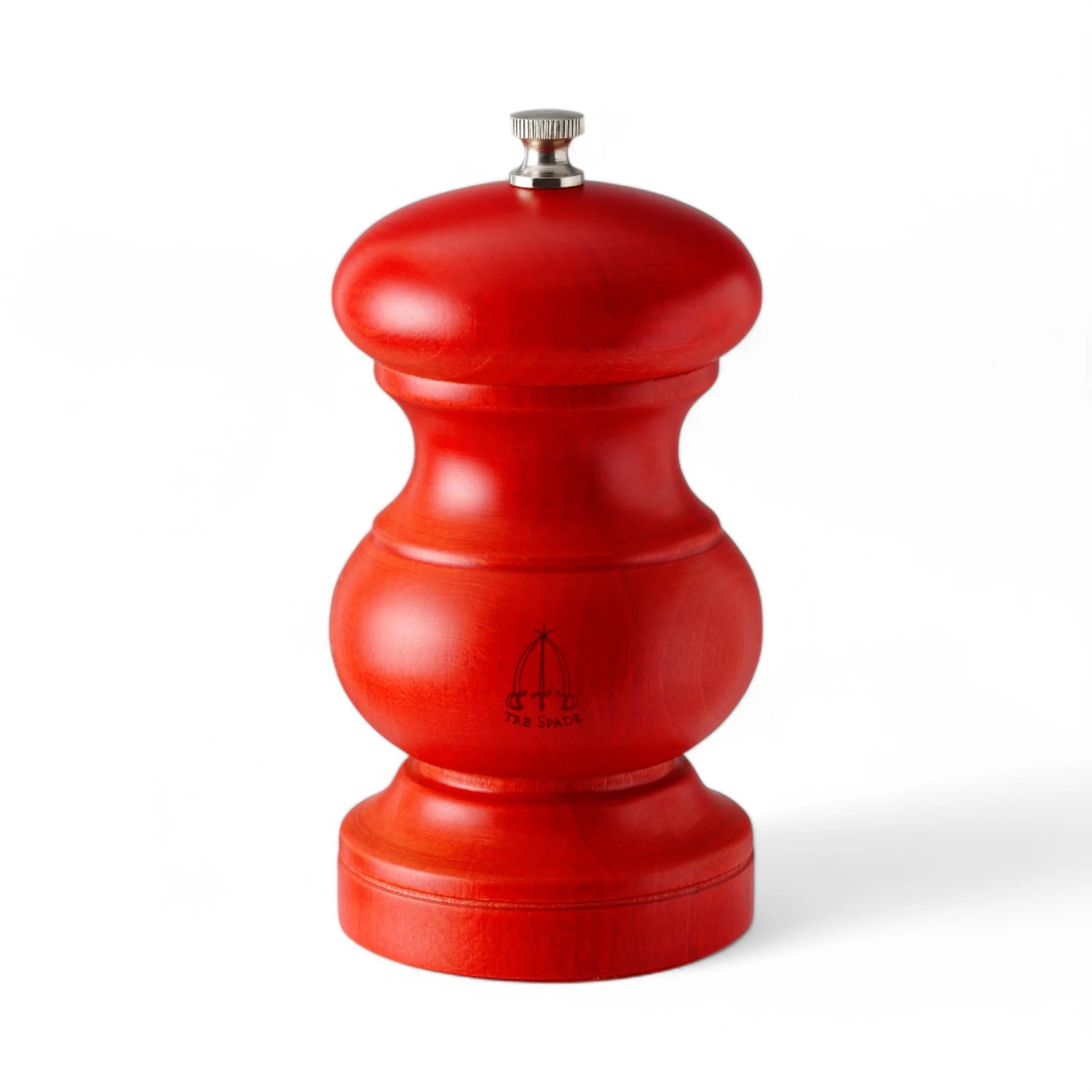 Tre Spade Wooden Red Peperoncino Chilli Spice Mill Grinder