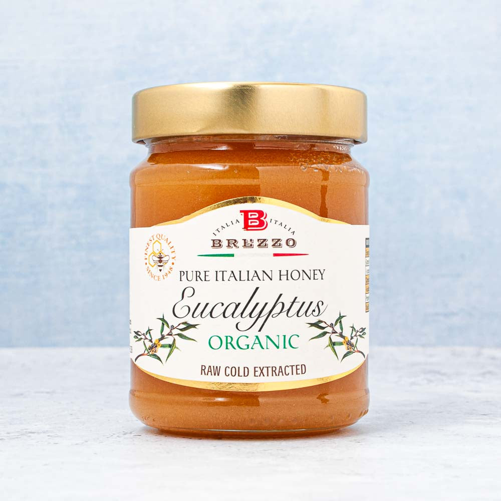 Brezzo Eucalyptus Pure Italian Honey Organic Raw Cold Extracted 350g