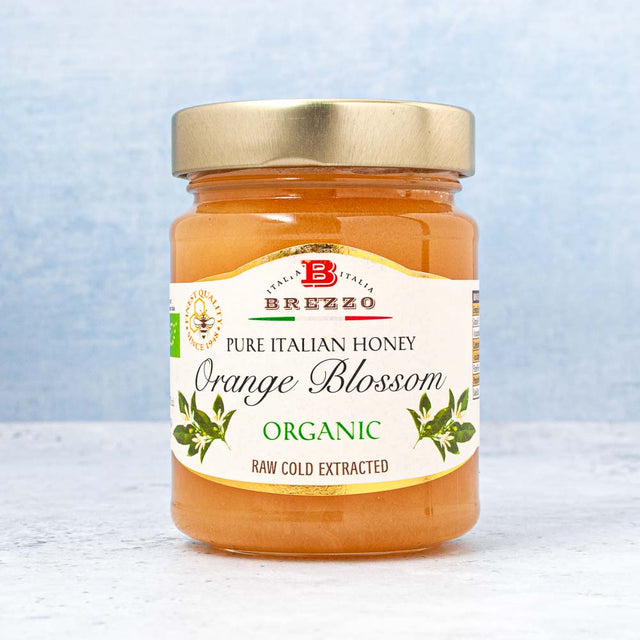 Brezzo Orange Blossom Pure Italian Honey Organic Raw Cold Extracted 350g