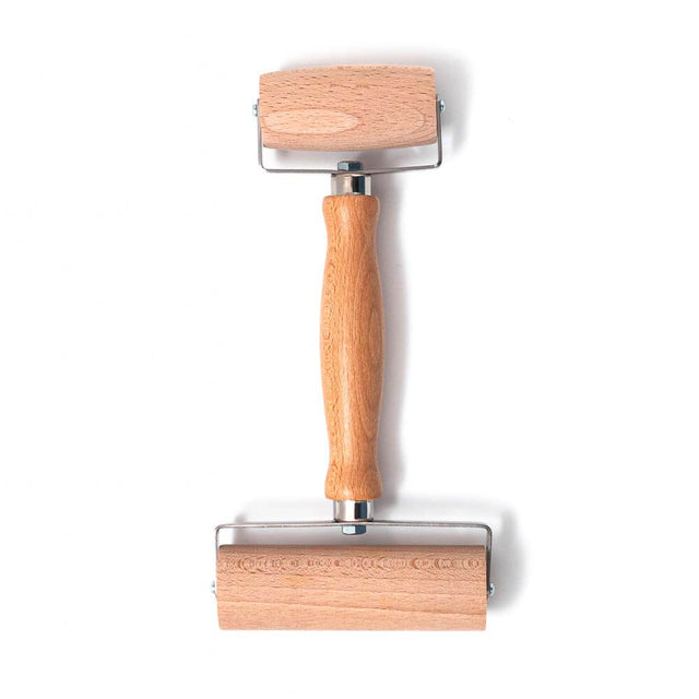 Double Wooden Pastry Roller