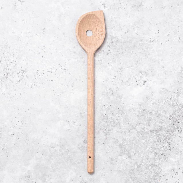 Wooden Corner Spoon with hole 30cm