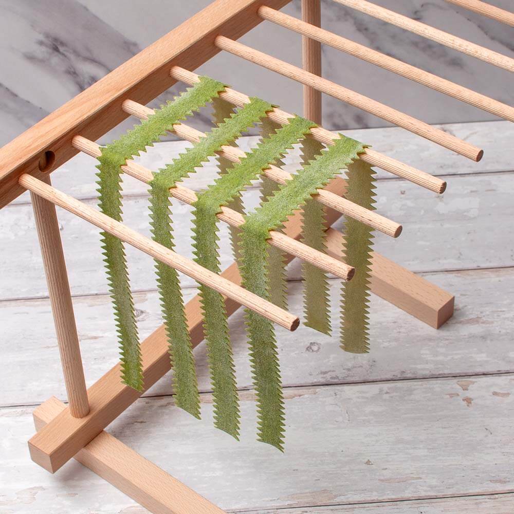 Fold Flat Wooden Pasta Drying Rack