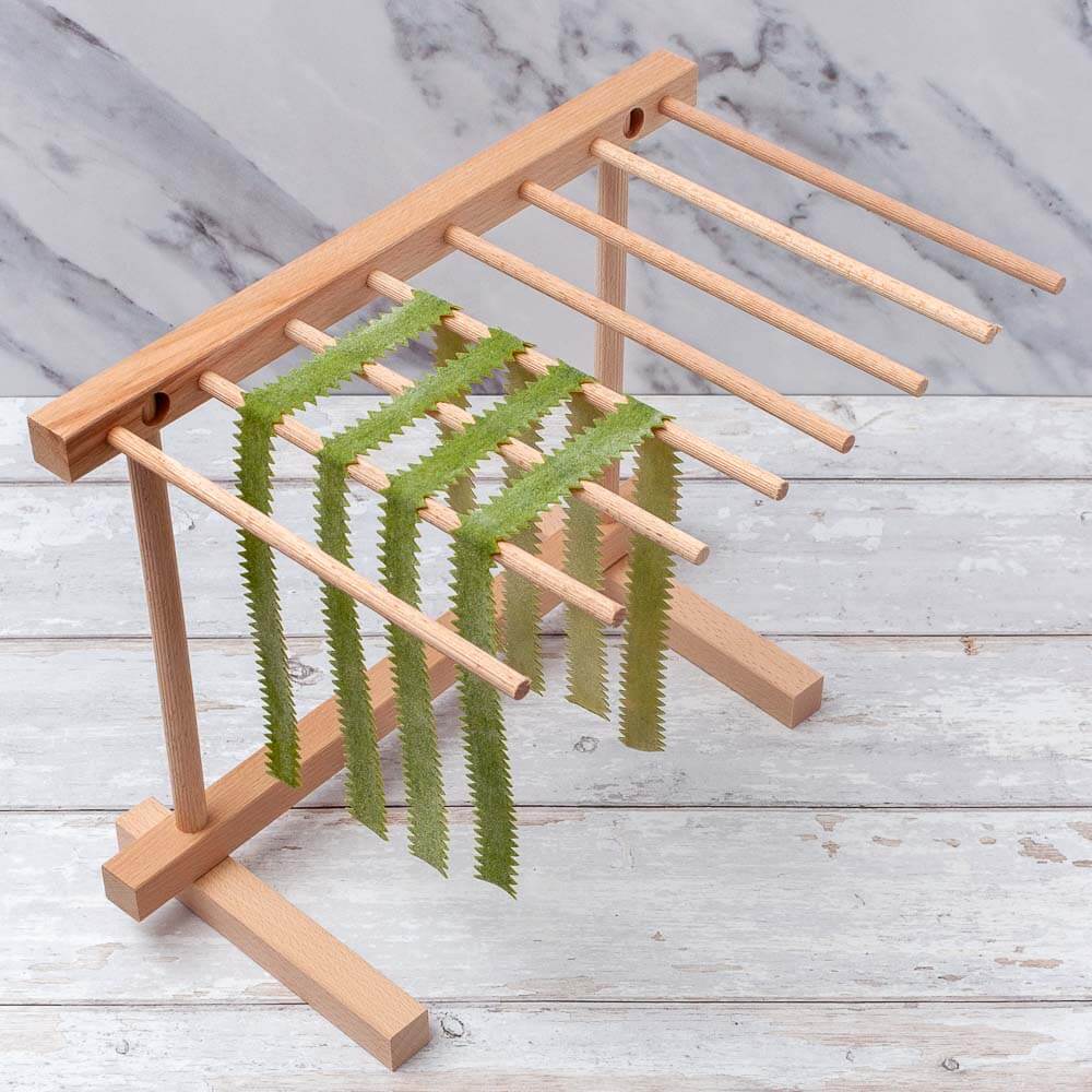 Fold Flat Wooden Pasta Drying Rack