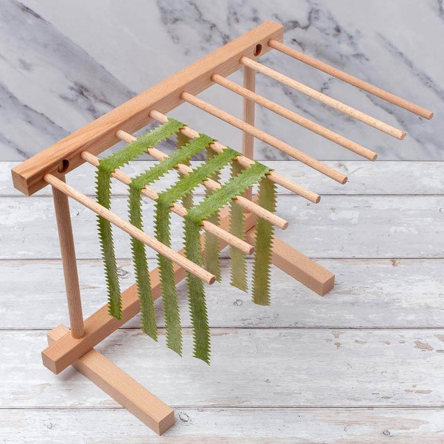 Fold Flat Wooden Pasta Drying Rack