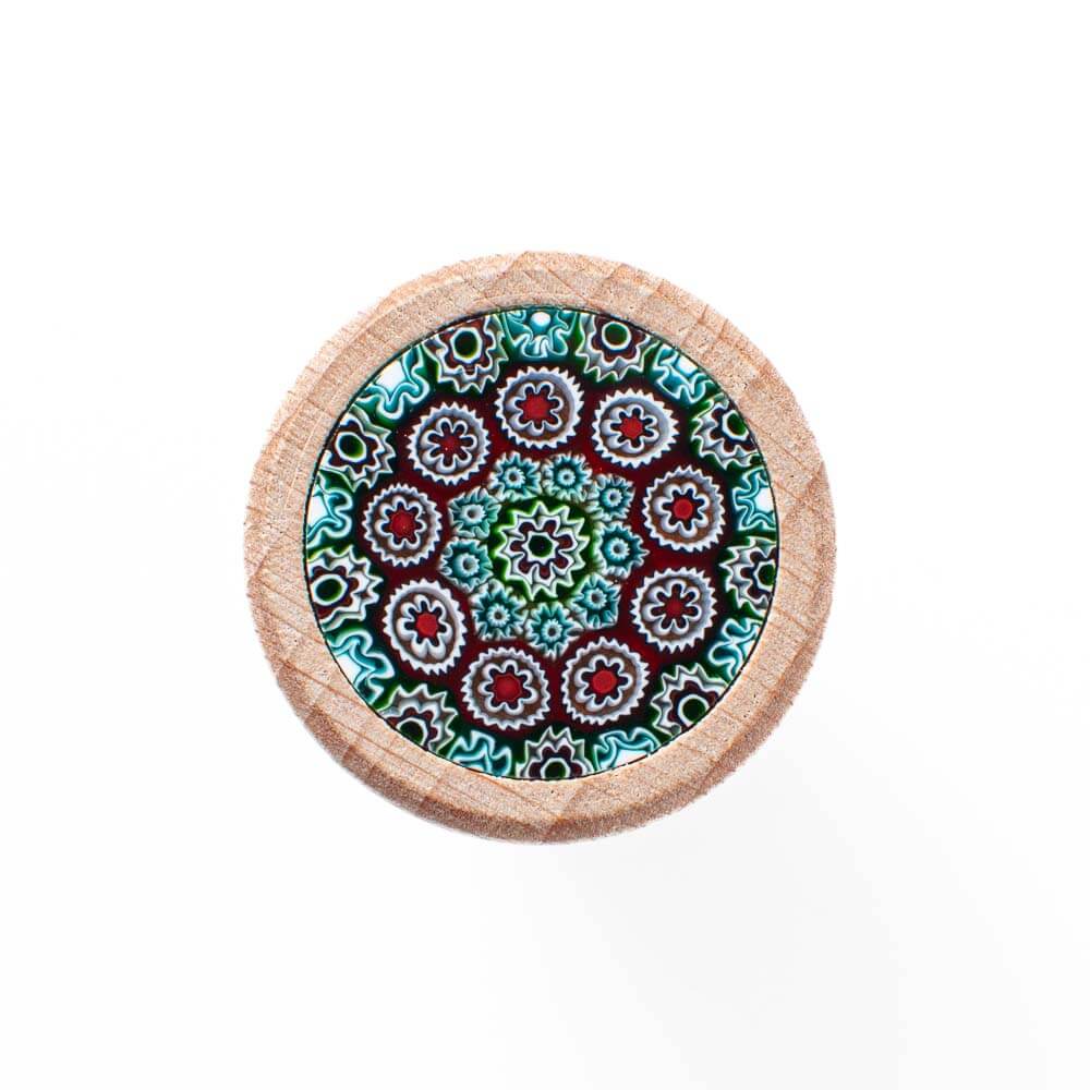 Murano Glass Millefiori Bottle Stopper / T shaped Cork 19mm