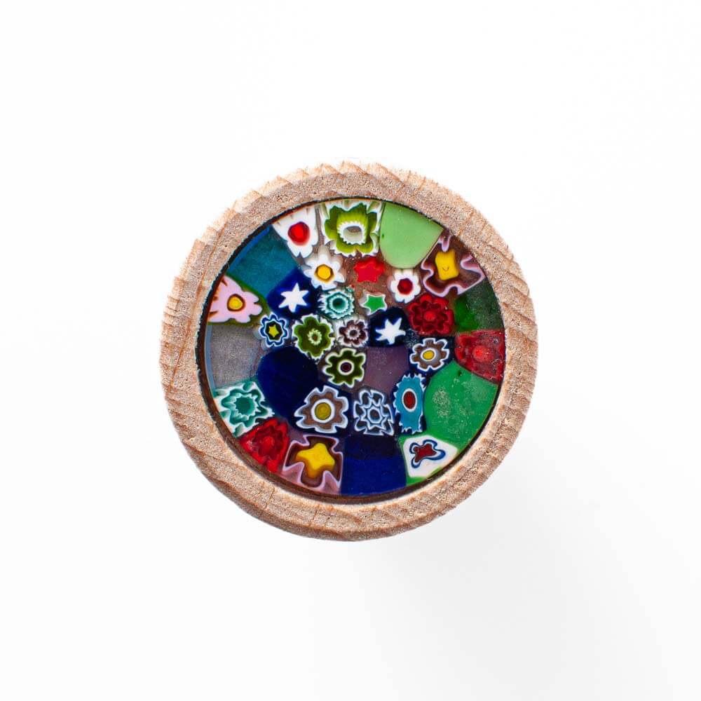 Murano Glass Millefiori Bottle Stopper / T shaped Cork 19mm