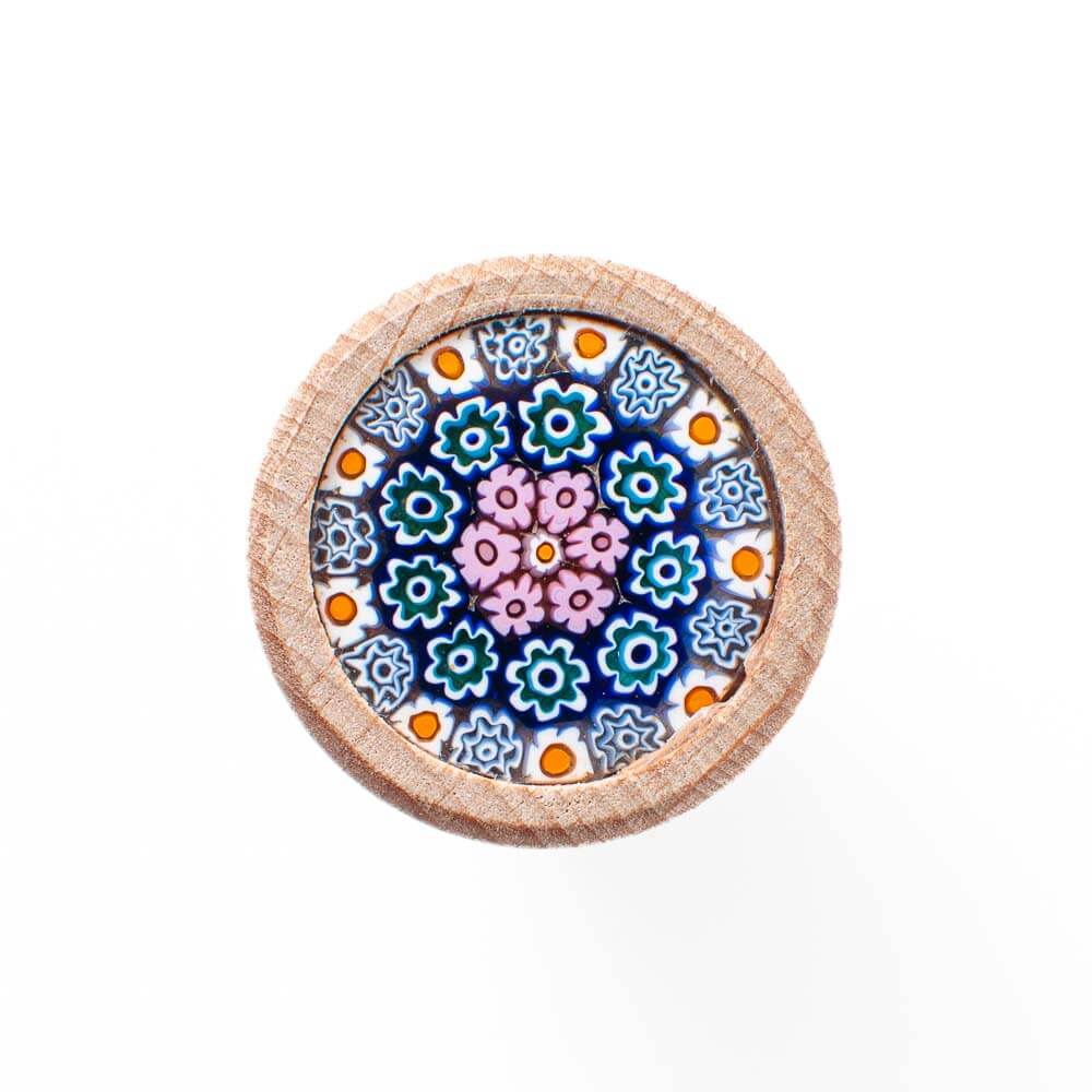 Murano Glass Millefiori Bottle Stopper / T shaped Cork 19mm