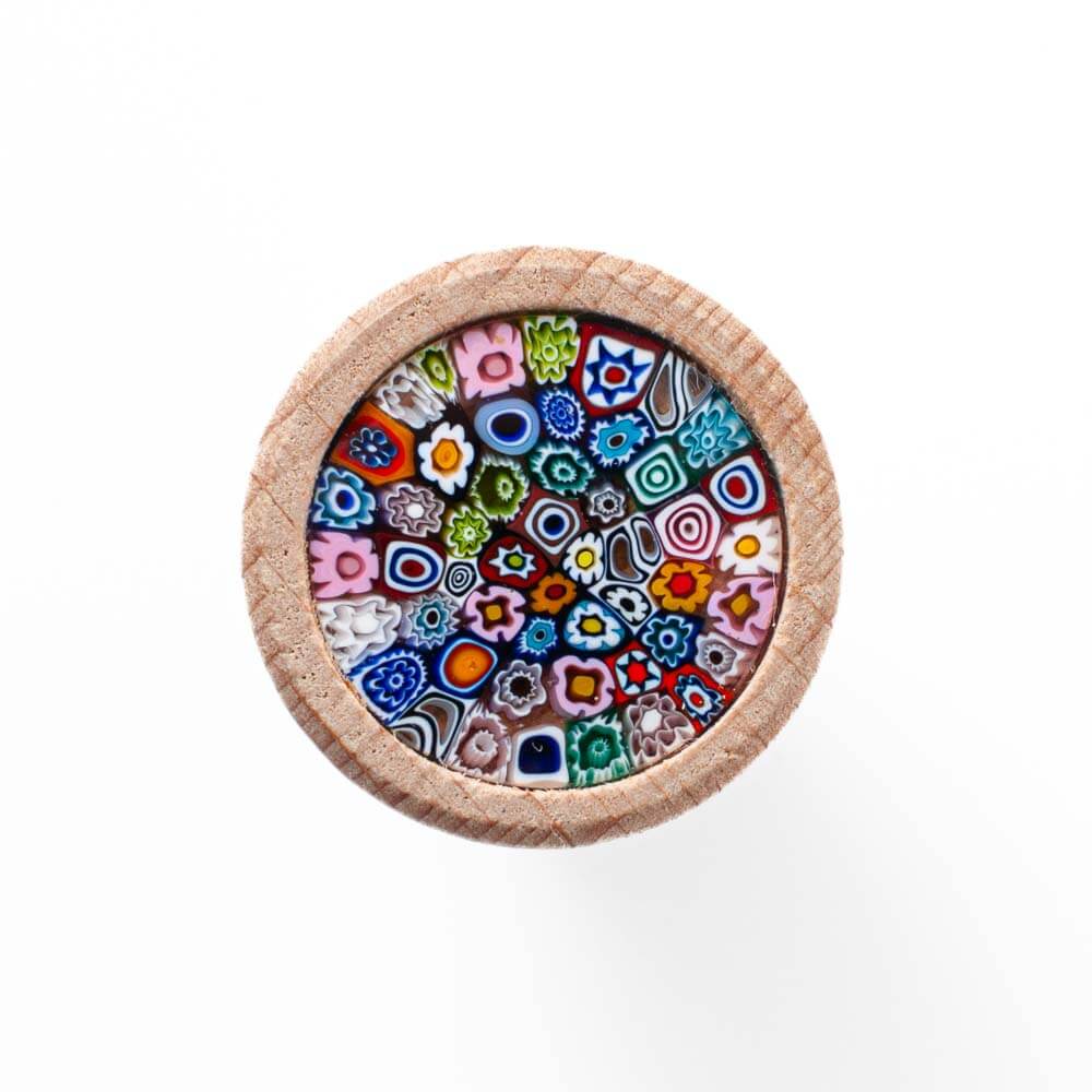 Murano Glass Millefiori Bottle Stopper / T shaped Cork 19mm