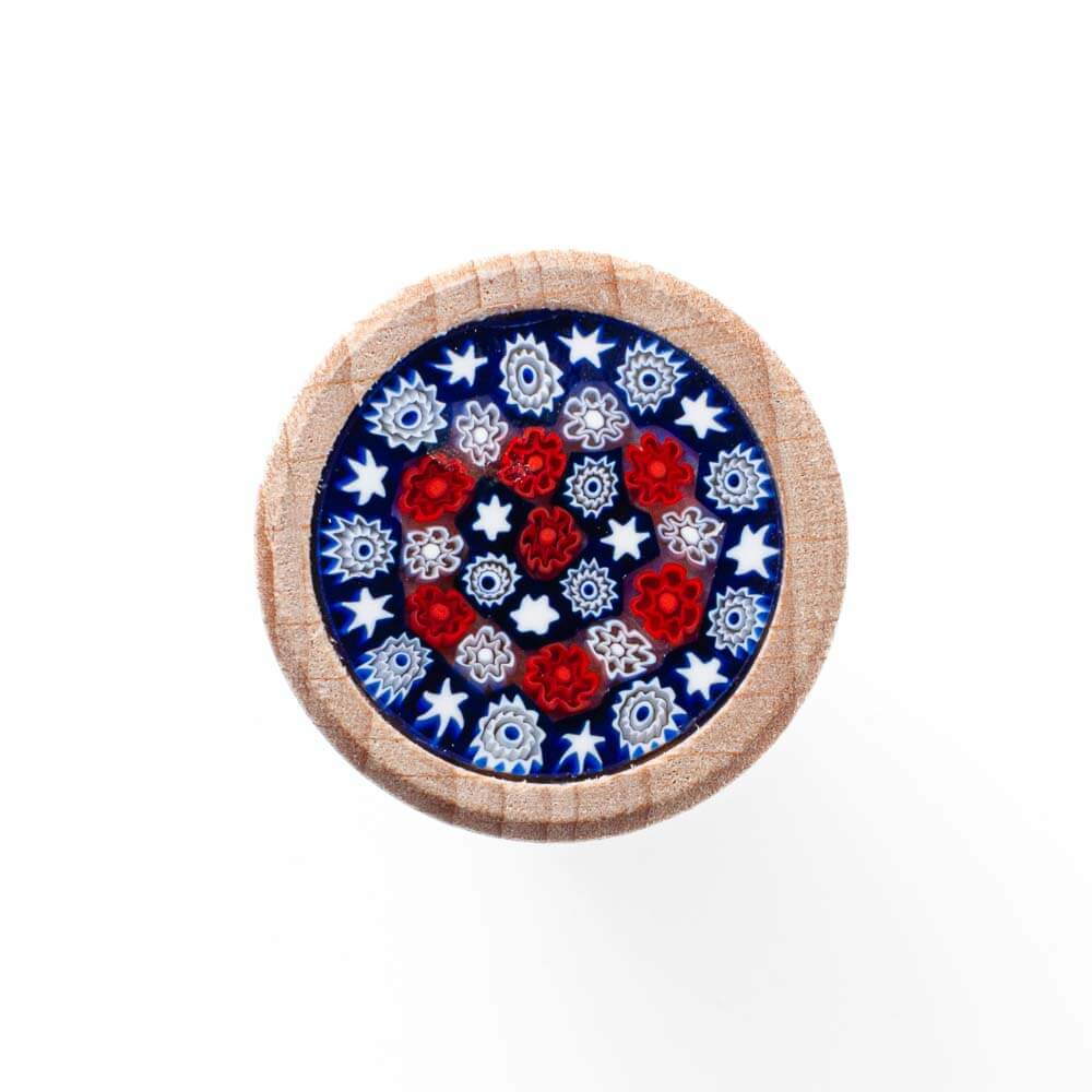 Murano Glass Millefiori Bottle Stopper / T shaped Cork 19mm