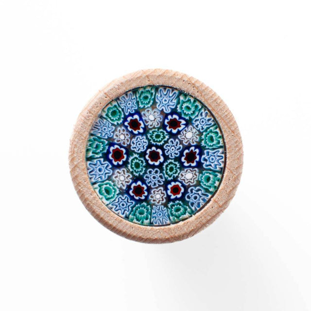 Murano Glass Millefiori Bottle Stopper / T shaped Cork 19mm