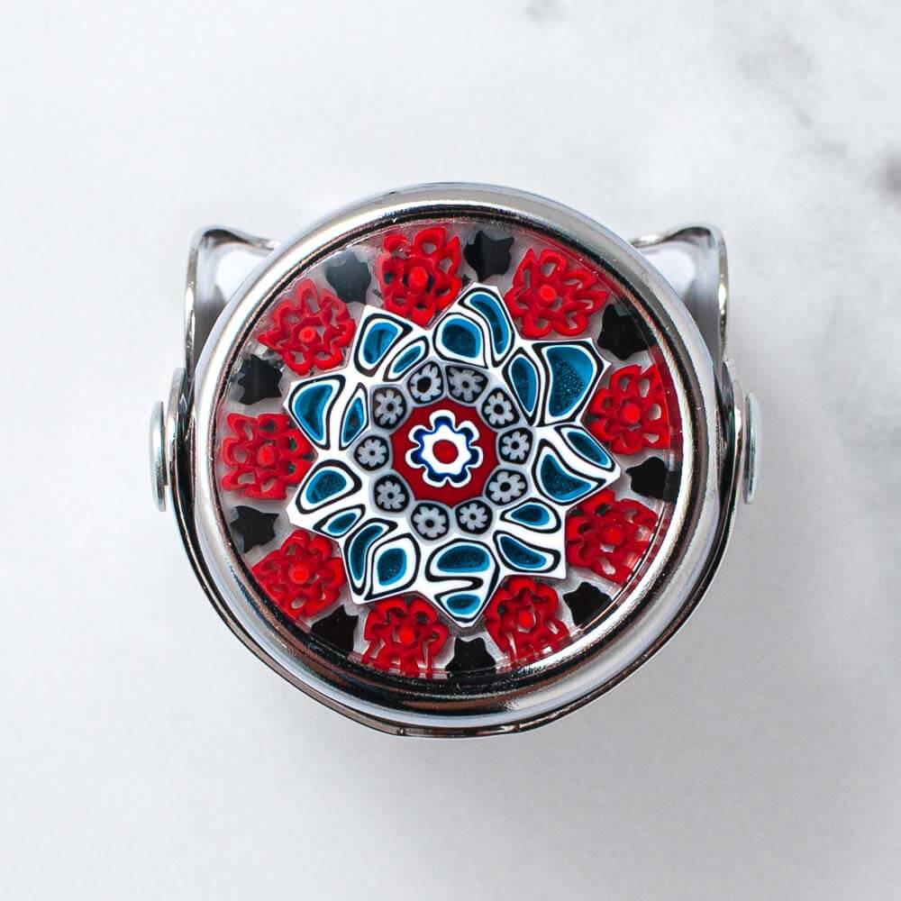 Murano Glass Millefiori WAF Champagne Stopper with Single lever