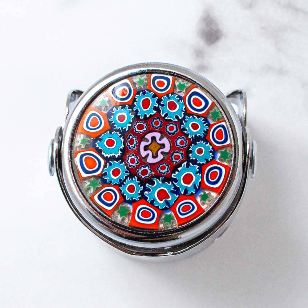 Murano Glass Millefiori WAF Champagne Stopper with Single lever