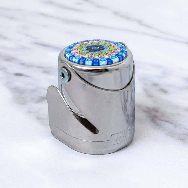 Murano Glass Millefiori WAF Champagne Stopper with Single lever