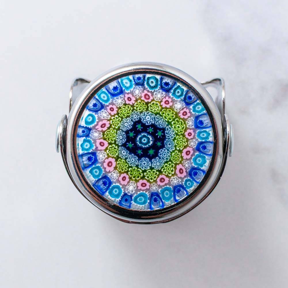 Murano Glass Millefiori WAF Champagne Stopper with Single lever