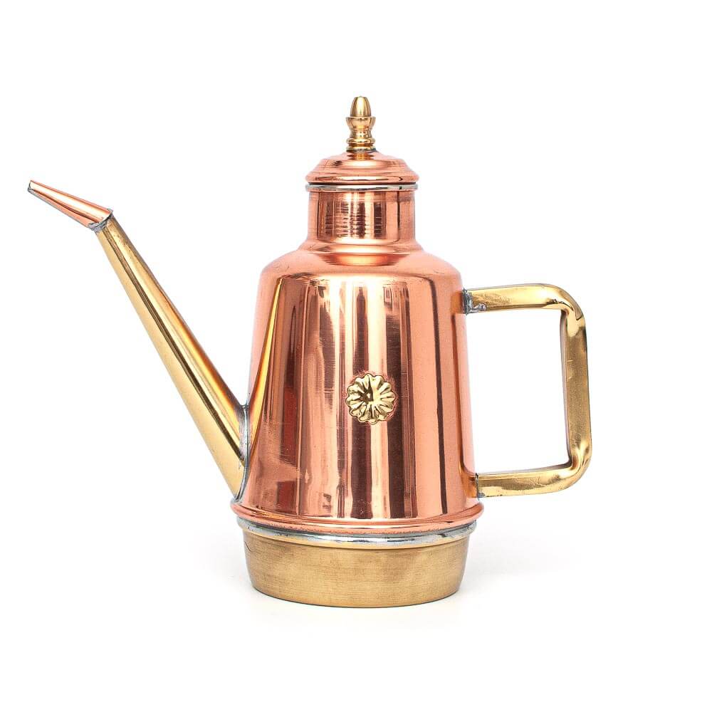 Neapolitan 'Oliera' Oil Can Cruet in Copper & Brass
