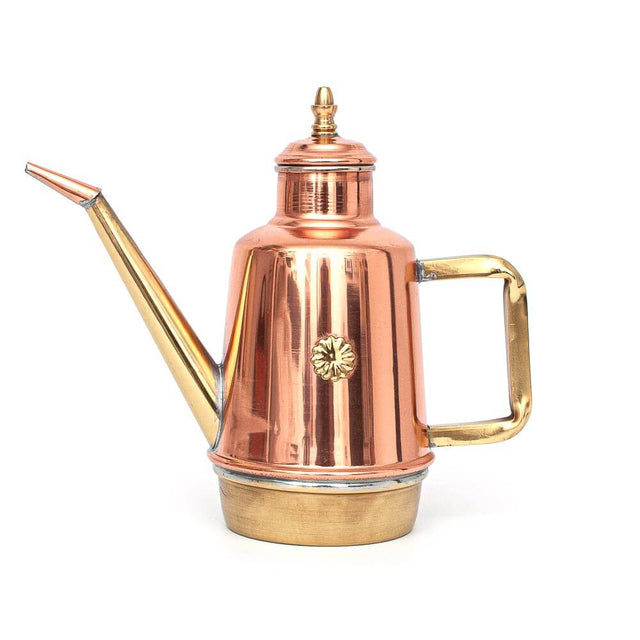 Neapolitan 'Oliera' Oil Can Cruet in Copper & Brass