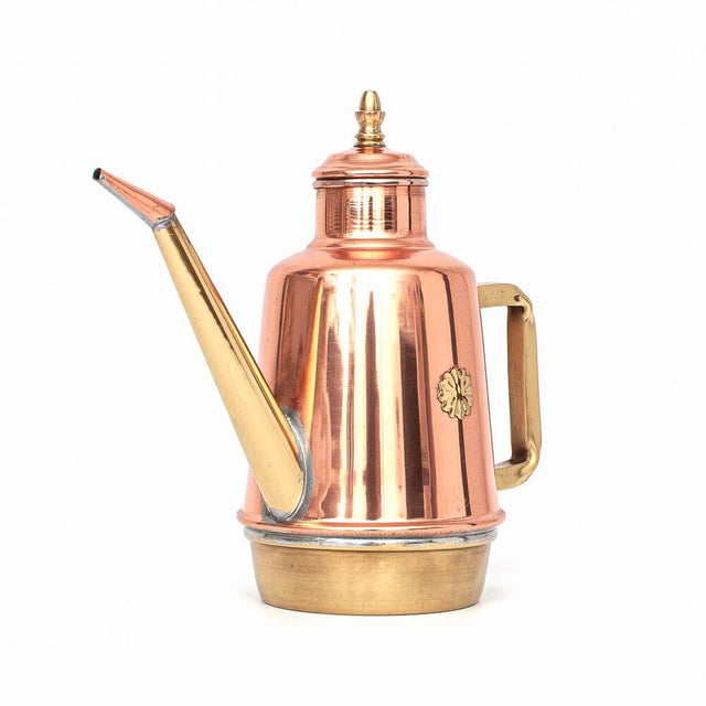 Neapolitan 'Oliera' Oil Can Cruet in Copper & Brass