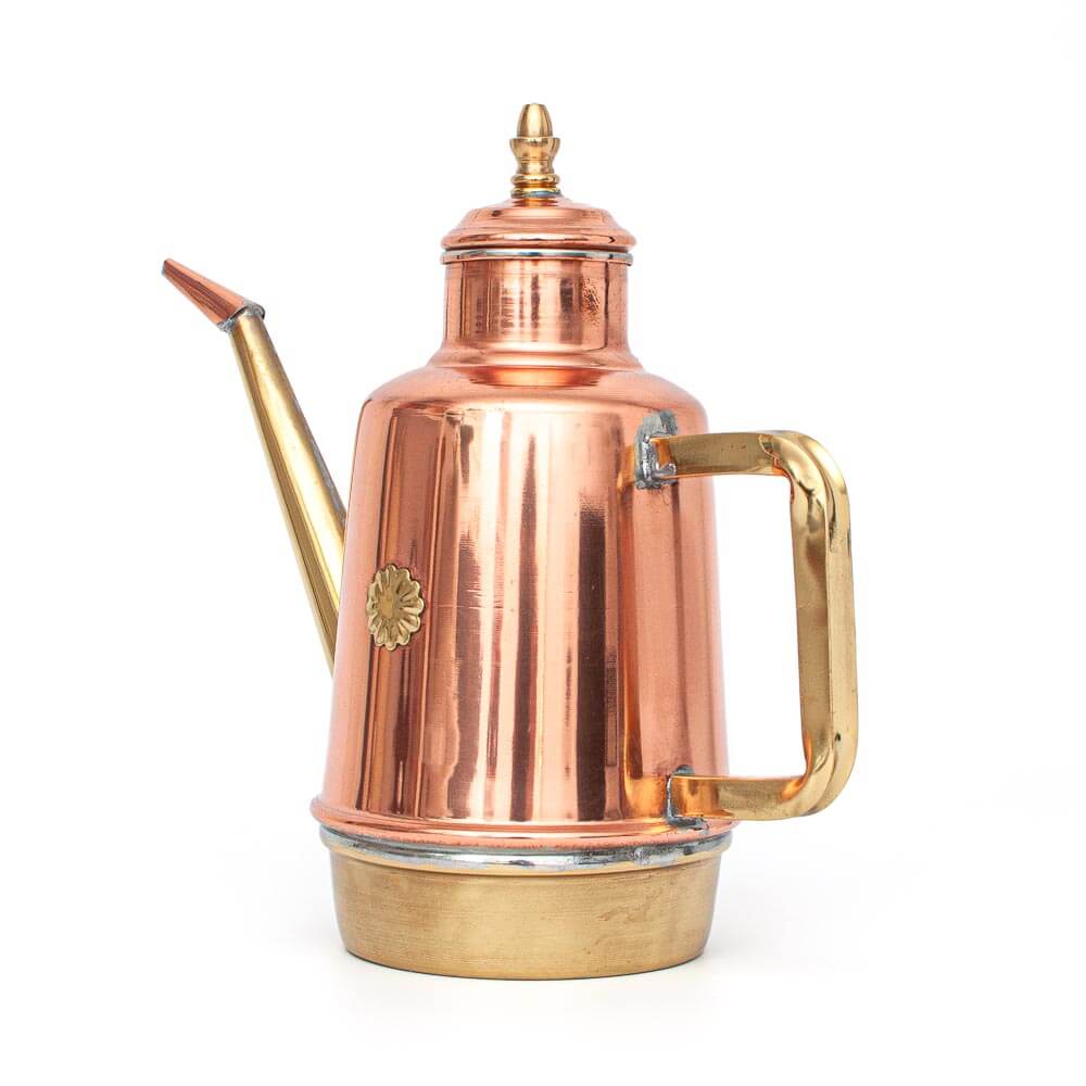Neapolitan 'Oliera' Oil Can Cruet in Copper & Brass