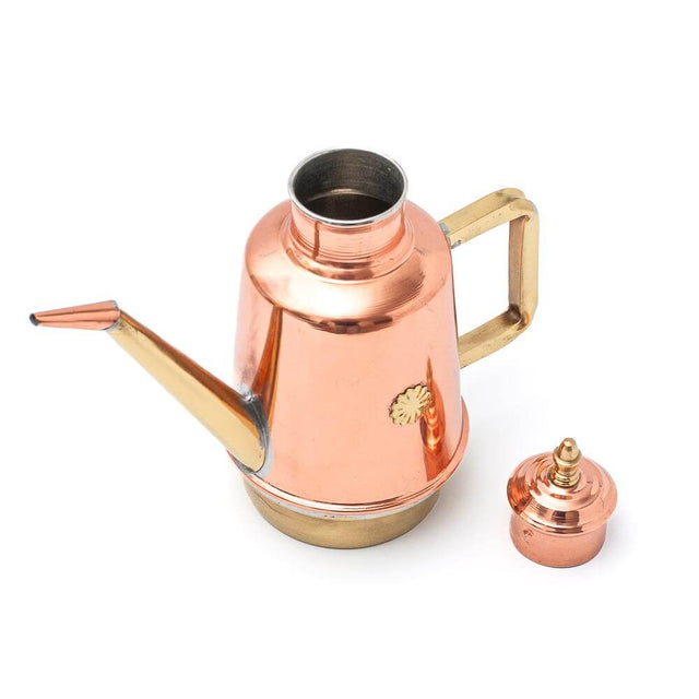 Neapolitan 'Oliera' Oil Can Cruet in Copper & Brass