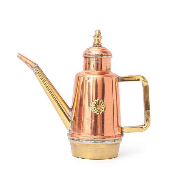 Neapolitan 'Oliera' Oil Can Cruet in Copper & Brass