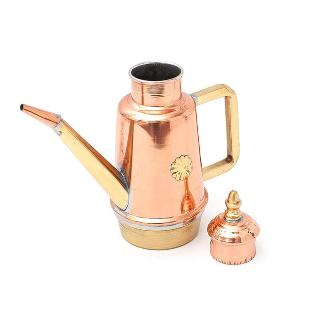Neapolitan 'Oliera' Oil Can Cruet in Copper & Brass