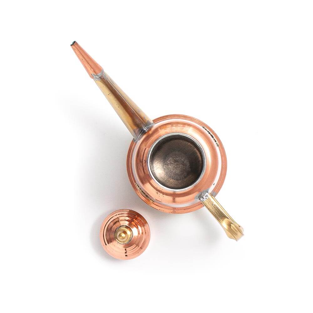 Neapolitan 'Oliera' Oil Can Cruet in Copper & Brass