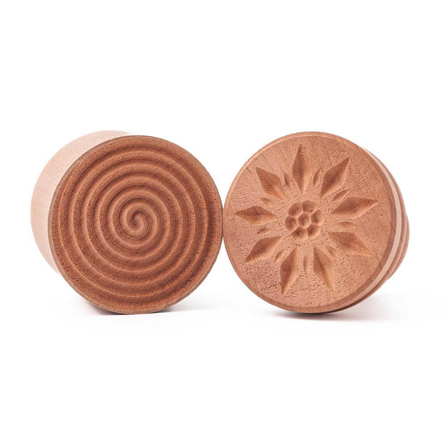 Pearwood 'Alpine Star Flower' Edelweiss Corzetti Stamp / Press Mould