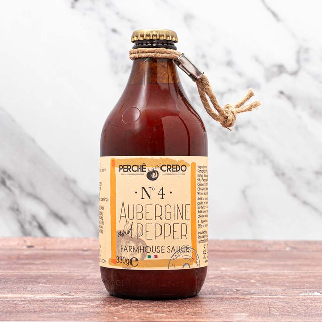 Perche ci Credo 'Ortolana' Aubergine and Pepper No.4 Farmhouse Pasta Sauce 330g
