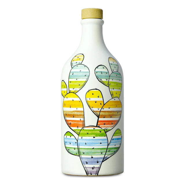 Frantoio Muraglia Cactus Pop Art Ceramic Bottle Intense Fruity Coratina Extra Virgin Olive Oil 500ml
