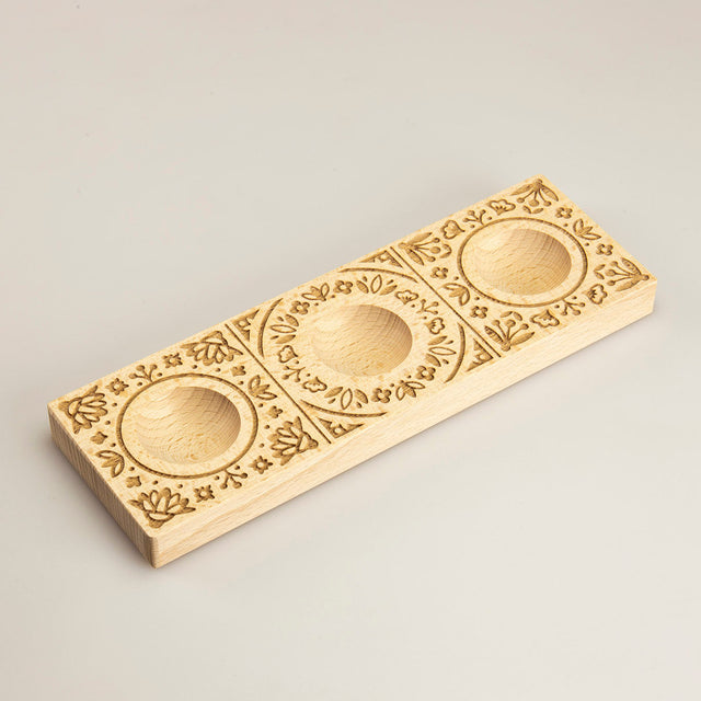 Wooden Ravioli Tray 'Fiori' Pasta Mould