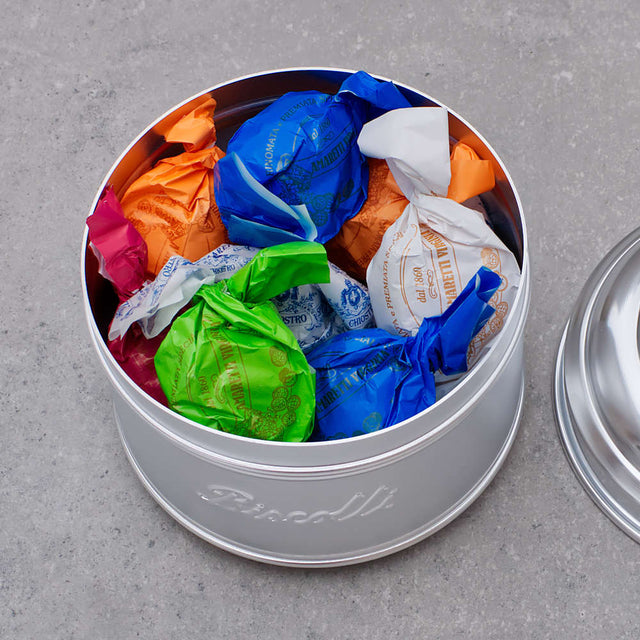 Large Wide Aluminium Dried Food Storage Canister H16 x W16cm