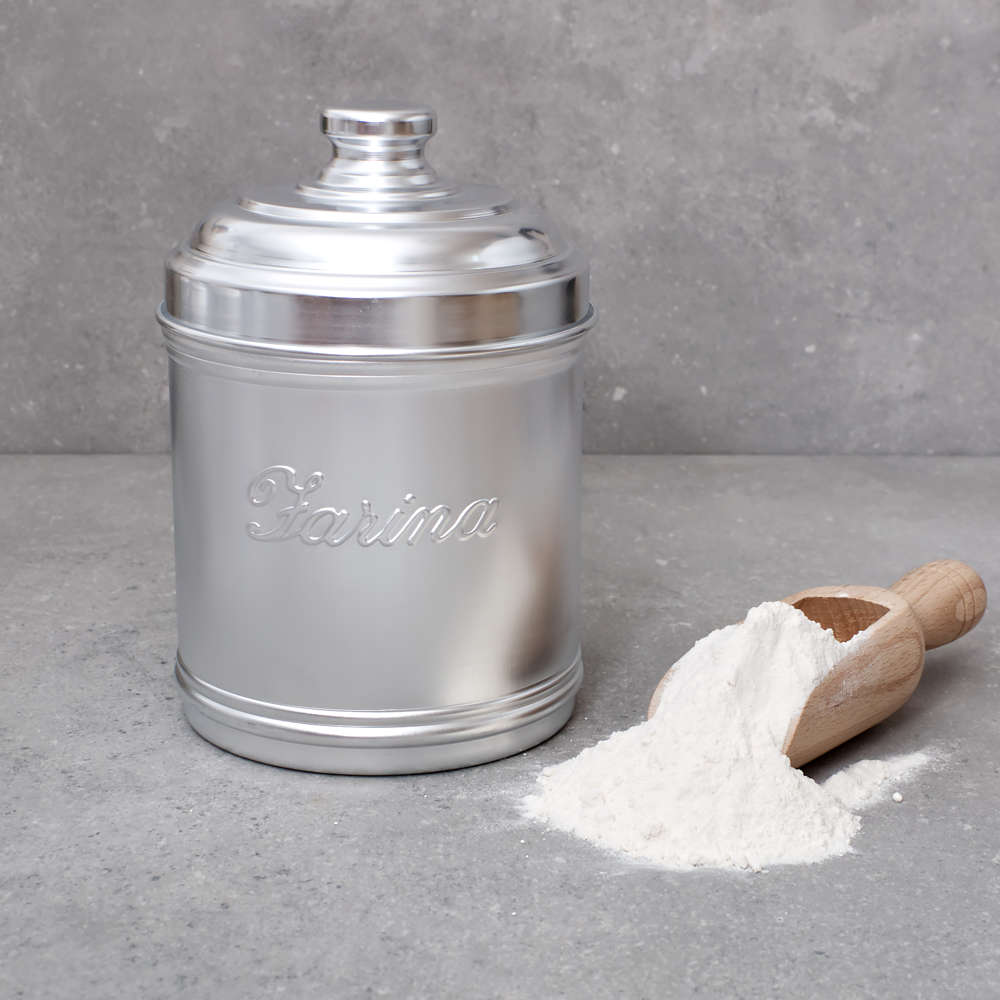 Large Aluminium Dried Food Storage Canister H20 x W13cm