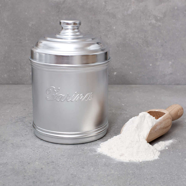 Large Aluminium Dried Food Storage Canister H20 x W13cm