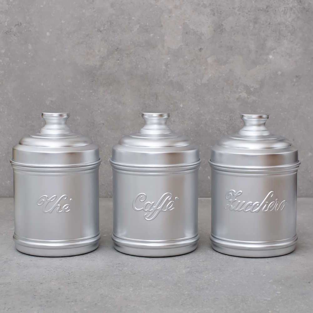 Small Aluminium Dried Food Storage Canister H16 x W10cm